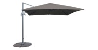 Parasol décentré carré gris anthracite 300x300cm