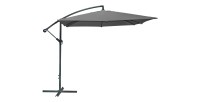 Parasol déporté carré gris anthracite 250x250cm