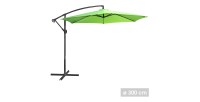 Parasol déporté rond vert pomme diamètre 300cm