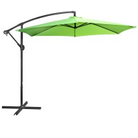 Parasol déporté rond vert pomme diamètre 300cm