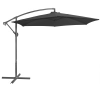 Parasol déporté rond noir – Diamètre 300 cm