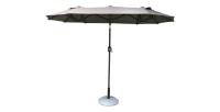 Grand parasol double gris anthracite dimension 150x300cm