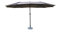 Grand parasol double gris anthracite dimension 264x446cm