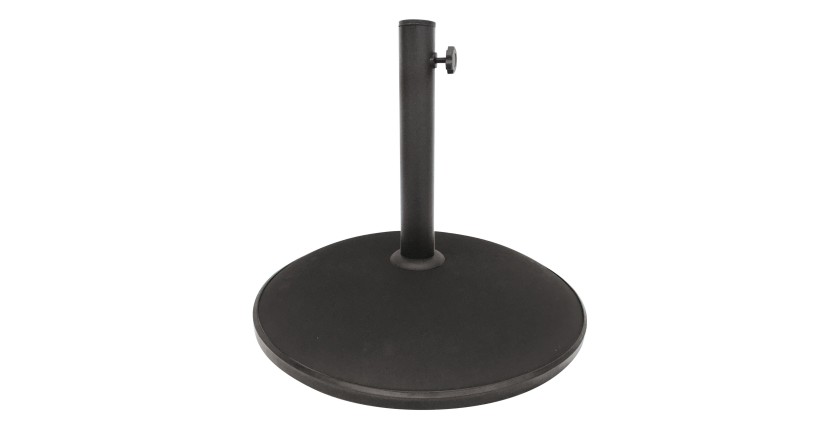 Pied de parasol en ciment noir 15KG dimension 42x35cm diamètre intérieur 30/35/38mm