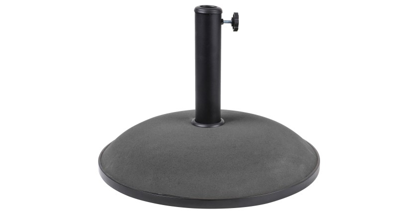 Pied de parasol en ciment gris foncé 20KG dimension 45x37cm diamètre intérieur 35/36/48mm