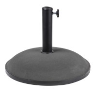 Pied de parasol en ciment gris foncé 25KG dimension 50x37cm diamètre intérieur 35/38/48mm