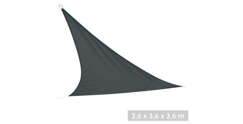 Voile d'ombrage noir dimension 360x360x360cm