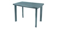Table d'extérieur coloris vert en PVC dimension 100x70cm