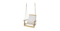 Fauteuil de jardin à suspendre en bois avec accoudoirs 70x102xH96cm