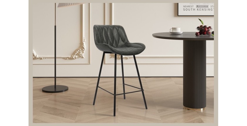 Ensemble de meubles de salon blanc et noir, suspendus collection CEPTO XXV. 249cm, 6 meubles, leds, modulables.