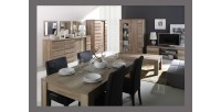 Buffet, bahut ROMI 3 portes coulissantes coloris chêne dab canyon. Meuble design idéal pour votre salle à manger