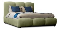 Lit coffre 160x200 coloris vert armature rembourrée - Collection DREAM