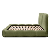 Lit coffre 160x200 coloris vert armature rembourrée - Collection DREAM