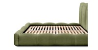 Lit coffre 180x200 coloris vert armature rembourrée - Collection DREAM