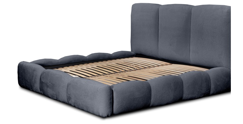 Lit coffre 180x200 gris foncé armature rembourrée - Collection DREAM