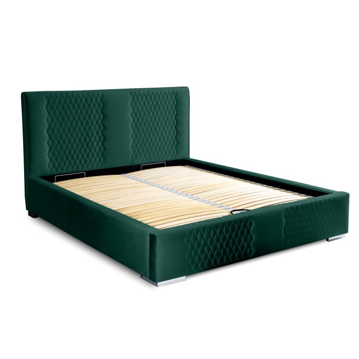 Lit coffre 140x200 coloris vert - Collection RITCHY