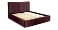 Lit coffre 160x200 coloris bordeaux - Collection RITCHY