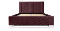 Lit coffre 180x200 coloris bordeaux - Collection RITCHY