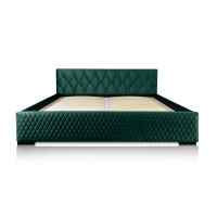 Lit coffre 160x200 coloris vert - Collection BROOKLYN