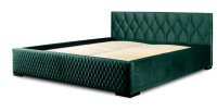 Lit coffre 160x200 coloris vert - Collection BROOKLYN