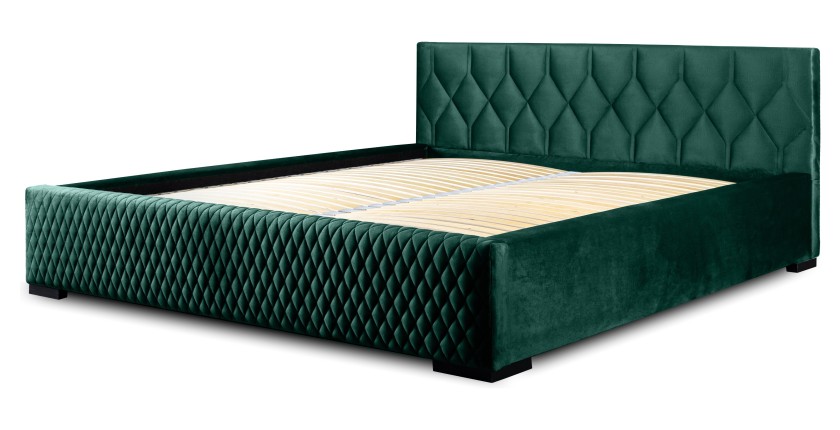 Lit coffre 160x200 coloris vert - Collection BROOKLYN