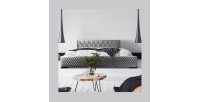 Lit coffre 160x200 coloris gris - Collection BROOKLYN