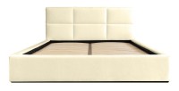 Lit coffre 140x200 coloris beige - Collection MANHATTAN