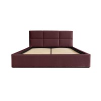 Lit coffre 140x200 coloris bordeaux - Collection MANHATTAN