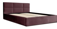 Lit coffre 160x200 coloris bordeaux - Collection MANHATTAN