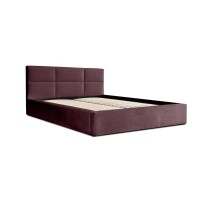 Lit coffre 160x200 coloris bordeaux - Collection MANHATTAN