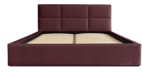 Lit coffre 160x200 coloris bordeaux - Collection MANHATTAN