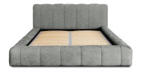 Lit coffre 140x200 coloris gris - Collection COCOON