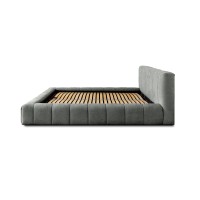 Lit coffre 160x200 coloris gris - Collection COCOON