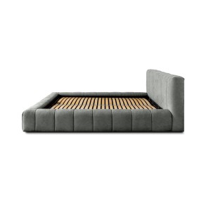 Lit coffre 180x200 coloris gris - Collection COCOON