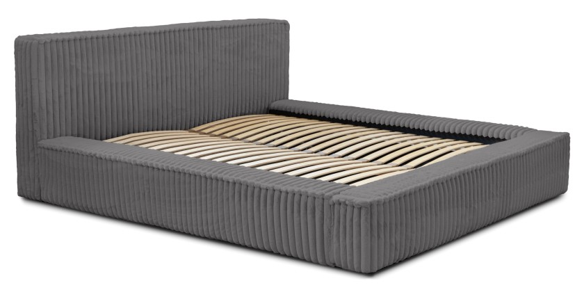 Lit coffre 140x200 gris - Collection COCOON