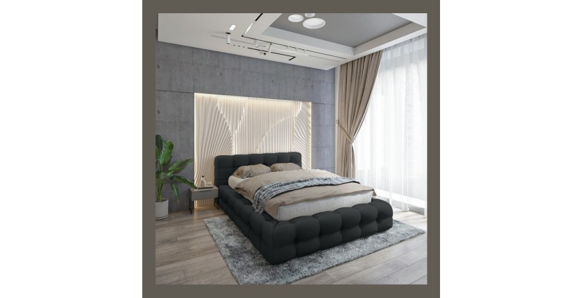 Lit coffre 160x200 noir - Collection BRAVE