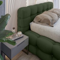 Lit coffre 180x200 coloris vert - Collection BRAVE