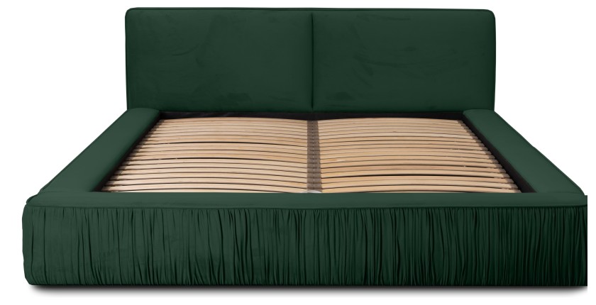 Lit coffre 160x200 coloris vert - Collection MINAO