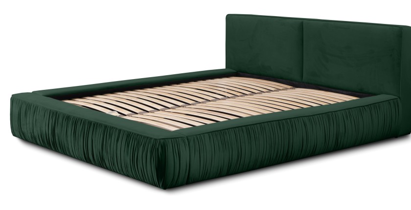 Lit coffre 160x200 coloris vert - Collection MINAO