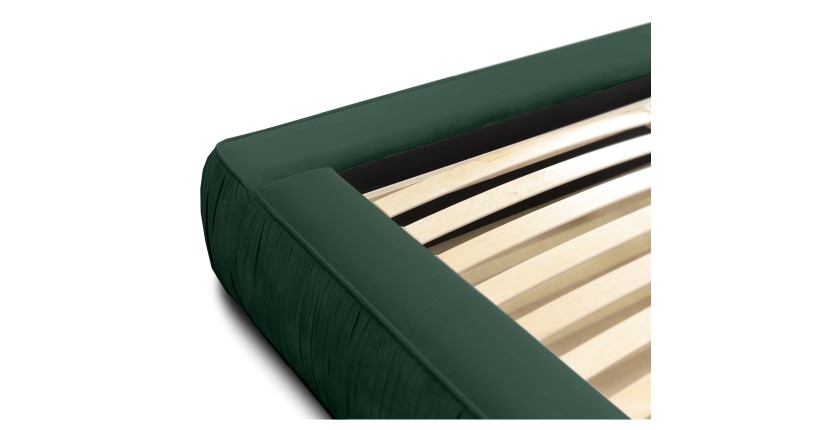 Lit coffre 160x200 coloris vert - Collection MINAO