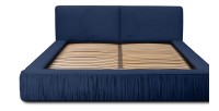 Lit coffre 160x200 coloris bleu - Collection MINAO