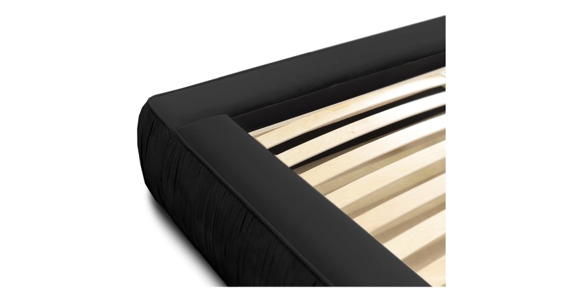 Lit coffre 140x200 coloris noir - Collection MINAO