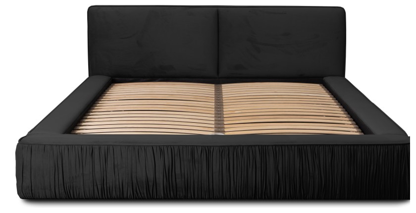 Lit coffre 160x200 coloris noir - Collection MINAO