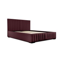 Lit coffre 180x200 coloris bordeaux - Collection LAS