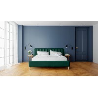 Lit 160x200 coloris vert - Collection ORIZON