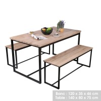 Table à manger Dock avec ses 2 bancs