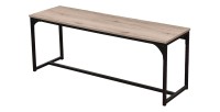 Banc de jardin noir 120x46x35cm