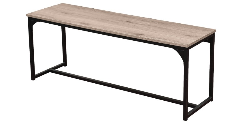 Banc de jardin noir 120x46x35cm