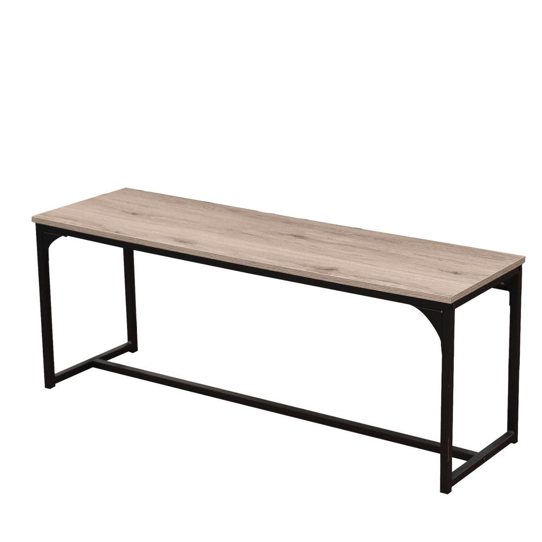 Banc de jardin noir 120x46x35cm