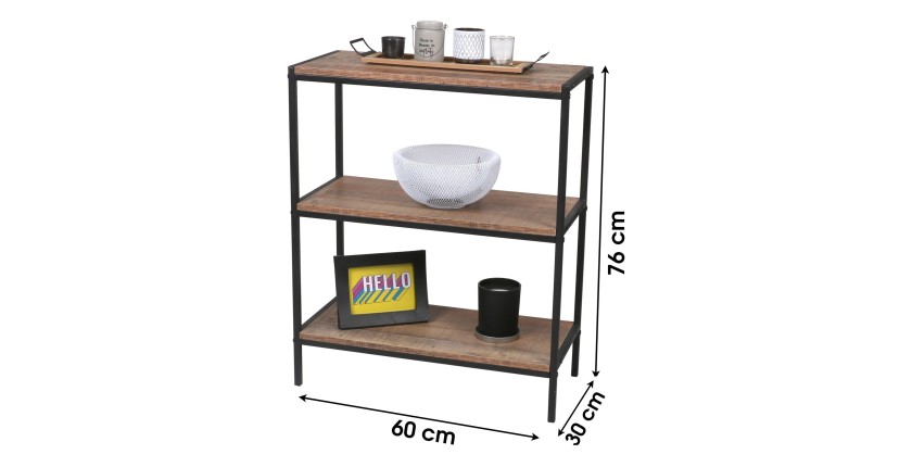 Petite étagères ouverte à 3 niveaux 120x33x80cm